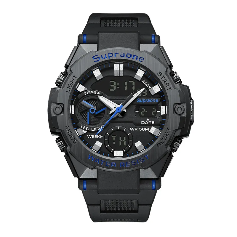 Men's Digital Sports Watch Waterproof LED Display - Fashionable Student Wristwatch for Live Broadcast, Casual Wear, and Outdoor Activities thumbnail 8