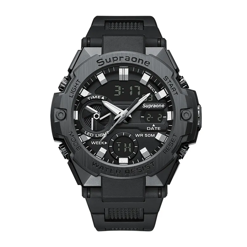 Men's Digital Sports Watch Waterproof LED Display - Fashionable Student Wristwatch for Live Broadcast, Casual Wear, and Outdoor Activities thumbnail 7