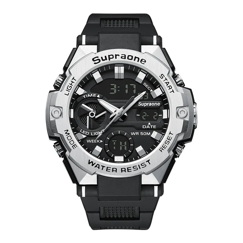 Men's Digital Sports Watch Waterproof LED Display - Fashionable Student Wristwatch for Live Broadcast, Casual Wear, and Outdoor Activities thumbnail 9