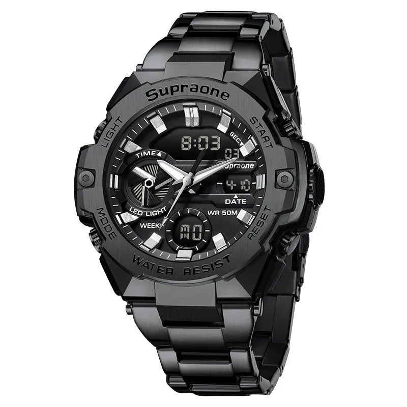 Men's Digital Sports Watch Waterproof LED Display - Fashionable Student Wristwatch for Live Broadcast, Casual Wear, and Outdoor Activities thumbnail 6