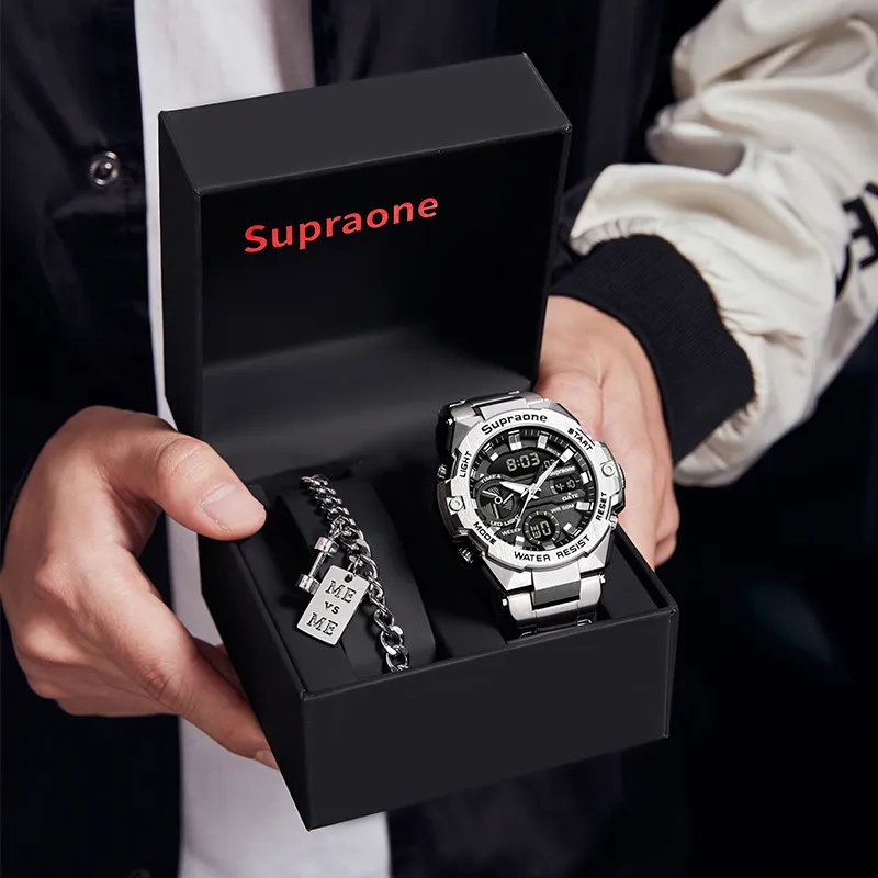 Men's Digital Sports Watch Waterproof LED Display - Fashionable Student Wristwatch for Live Broadcast, Casual Wear, and Outdoor Activities thumbnail 4