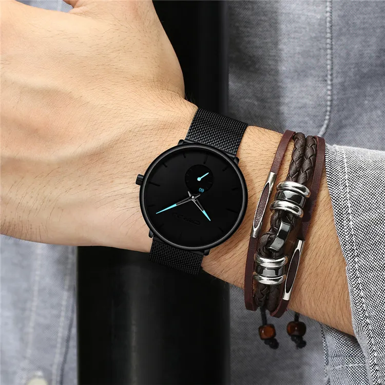 Men's Fashion Watch Casual Quartz Wristwatch - Stylish, Personalized, Popular Student Watch for Everyday Wear and Live Broadcasts thumbnail 5