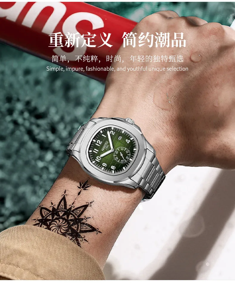 Nibosi Men's Multifunctional Quartz Watch - Luminous Waterproof Wristwatch for Business Casual Wear - Wholesale Available showcase 13