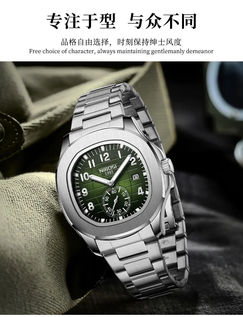 Nibosi Men's Multifunctional Quartz Watch - Luminous Waterproof Wristwatch for Business Casual Wear - Wholesale Available showcase 9