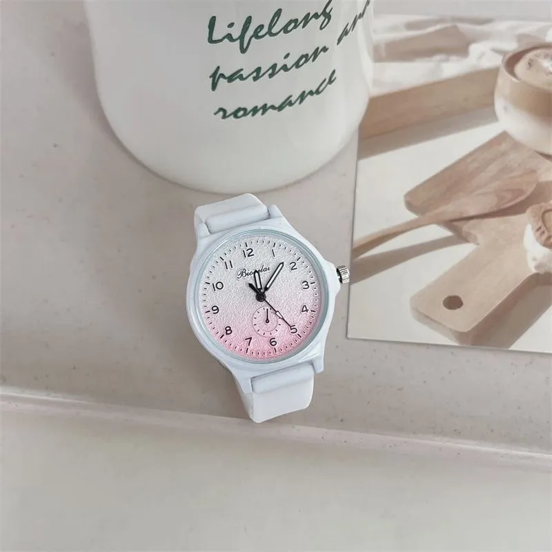 Women's Sweet Milk Style Watch, Japanese Soft Girl Aesthetic, High-Value Exam Pointer Watch for Junior and Senior High School Students showcase 16