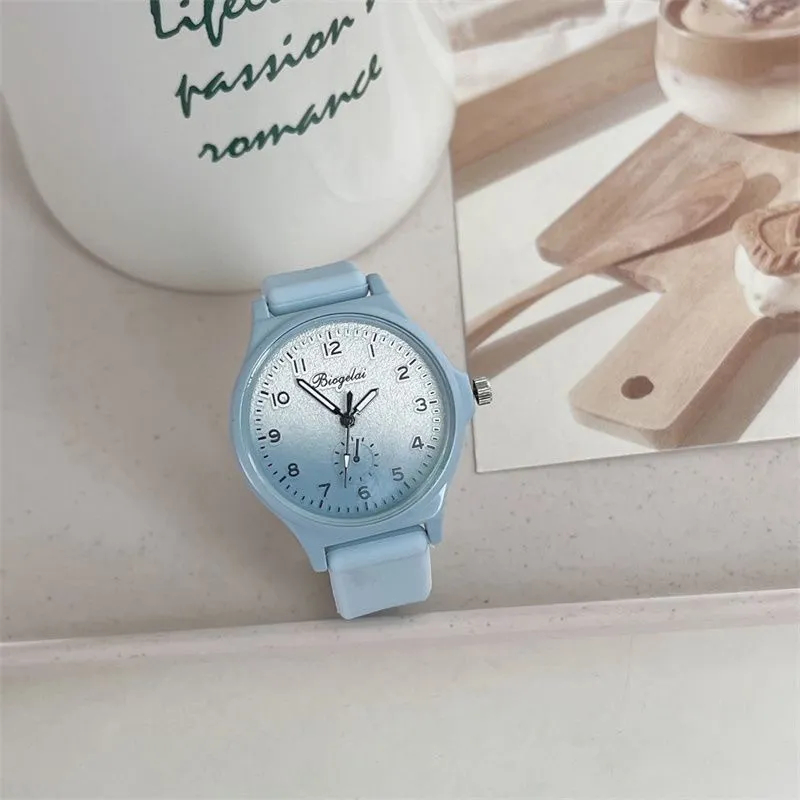Women's Sweet Milk Style Watch, Japanese Soft Girl Aesthetic, High-Value Exam Pointer Watch for Junior and Senior High School Students showcase 14