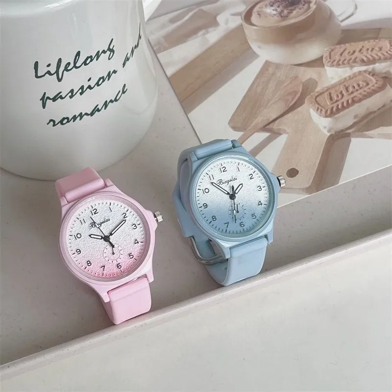 Women's Sweet Milk Style Watch, Japanese Soft Girl Aesthetic, High-Value Exam Pointer Watch for Junior and Senior High School Students showcase 15