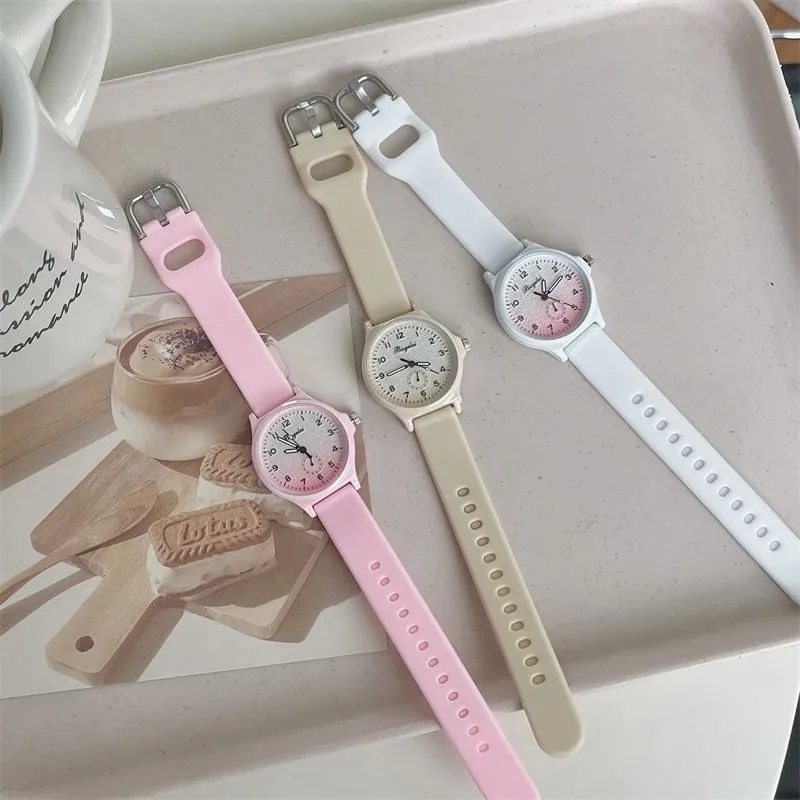 Women's Sweet Milk Style Watch, Japanese Soft Girl Aesthetic, High-Value Exam Pointer Watch for Junior and Senior High School Students showcase 12