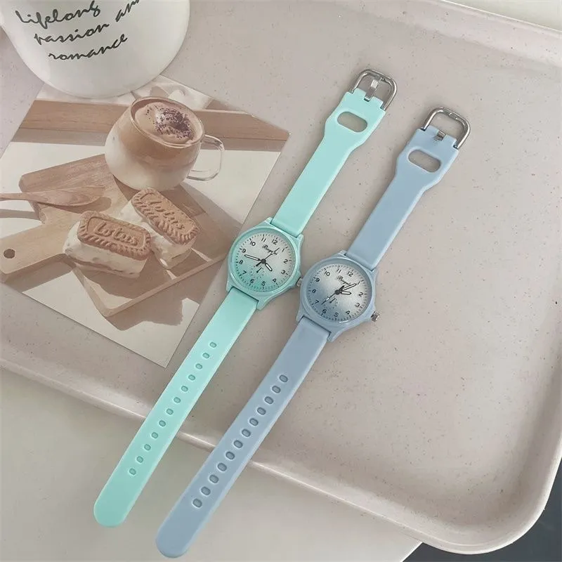 Women's Sweet Milk Style Watch, Japanese Soft Girl Aesthetic, High-Value Exam Pointer Watch for Junior and Senior High School Students showcase 19