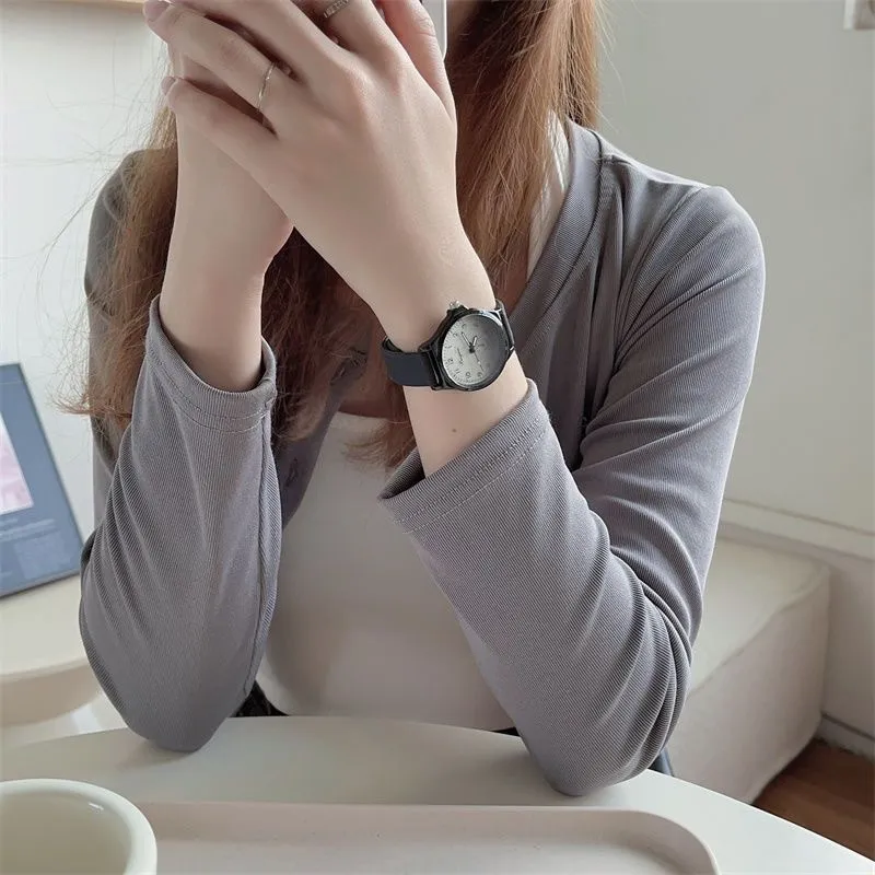 Women's Sweet Milk Style Watch, Japanese Soft Girl Aesthetic, High-Value Exam Pointer Watch for Junior and Senior High School Students showcase 20