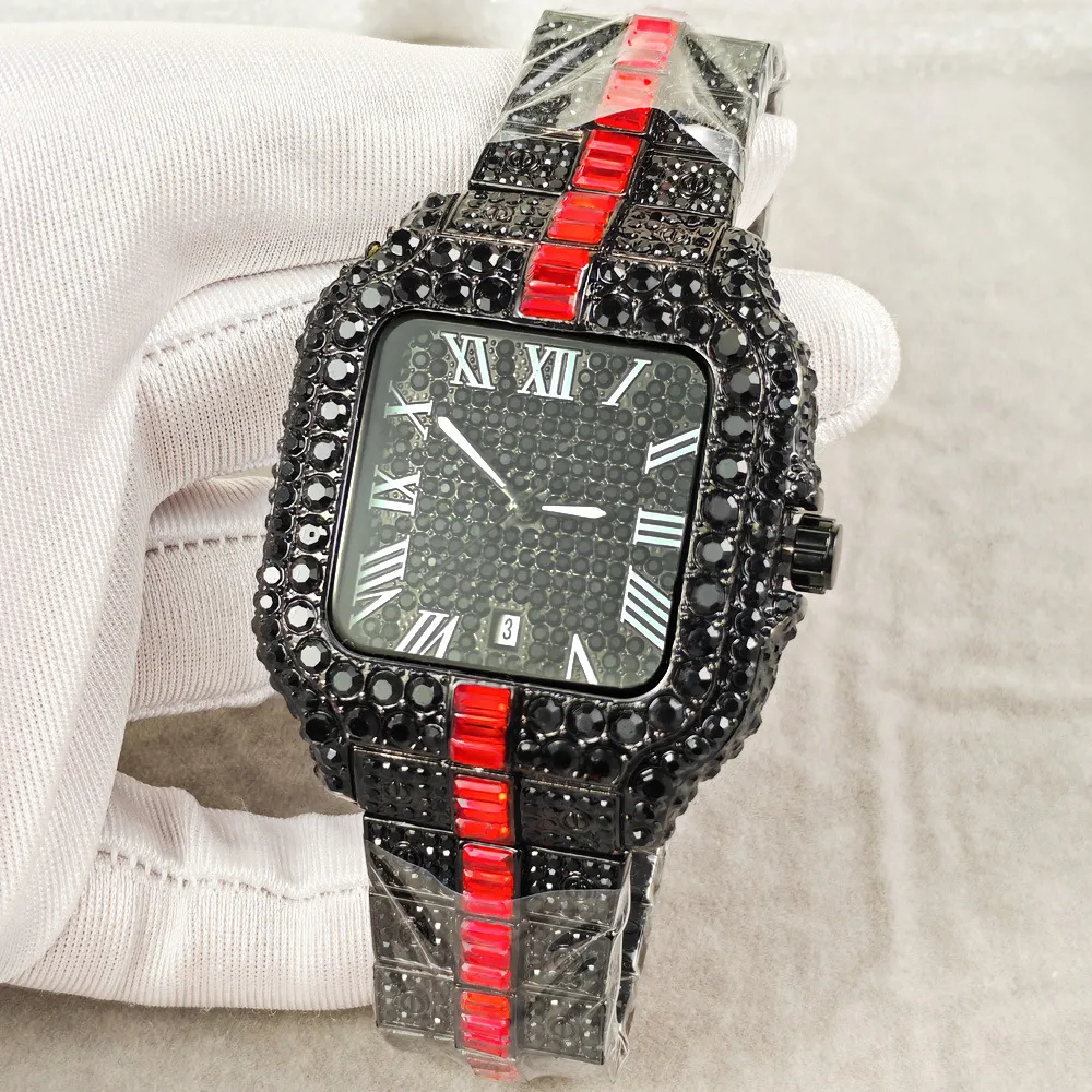 Luxury Diamond Quartz Watch for Men & Women - Iced Out Waterproof Business Fashion Wristwatch - Elegant Jewelry Gift thumbnail 2