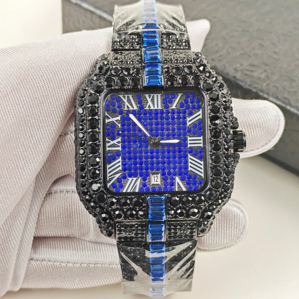 Luxury Diamond Quartz Watch for Men & Women - Iced Out Waterproof Business Fashion Wristwatch - Elegant Jewelry Gift thumbnail 3