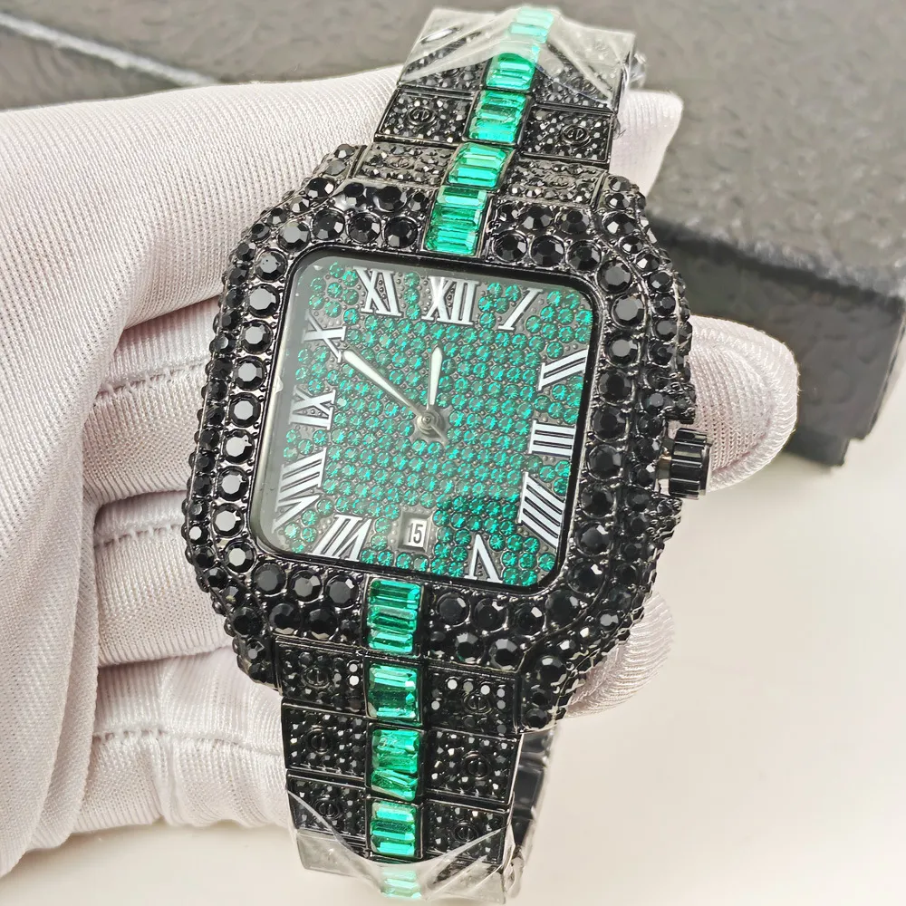 Luxury Diamond Quartz Watch for Men & Women - Iced Out Waterproof Business Fashion Wristwatch - Elegant Jewelry Gift thumbnail 4
