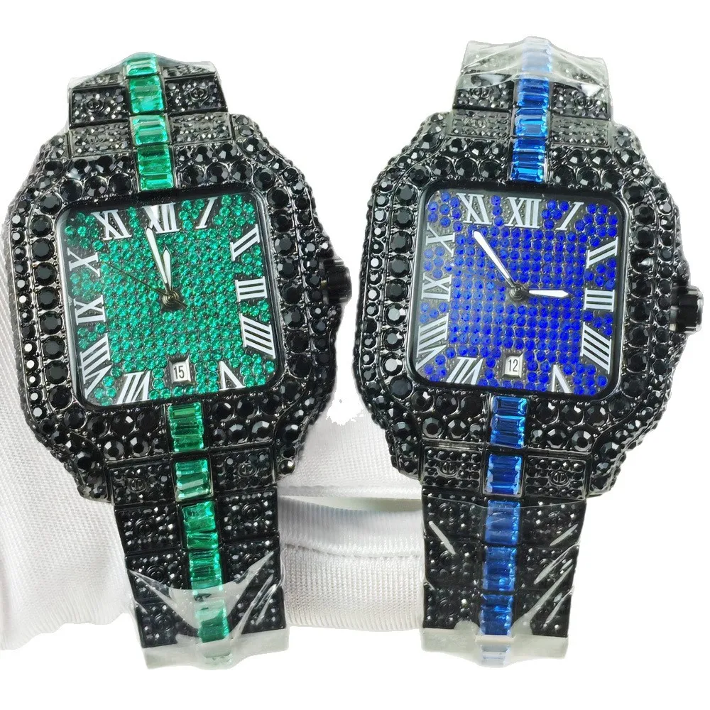 Luxury Diamond Quartz Watch for Men & Women - Iced Out Waterproof Business Fashion Wristwatch - Elegant Jewelry Gift thumbnail 5