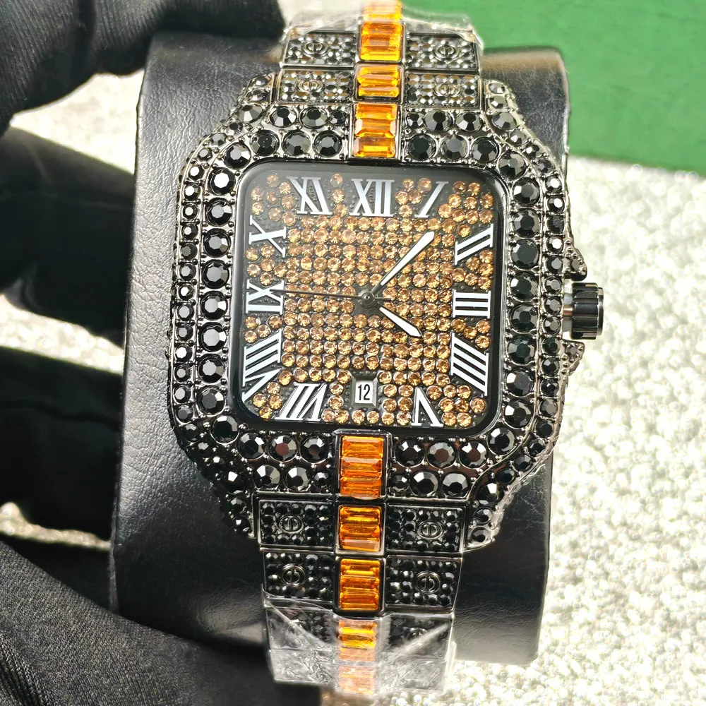 Luxury Diamond Quartz Watch for Men & Women - Iced Out Waterproof Business Fashion Wristwatch - Elegant Jewelry Gift thumbnail 6