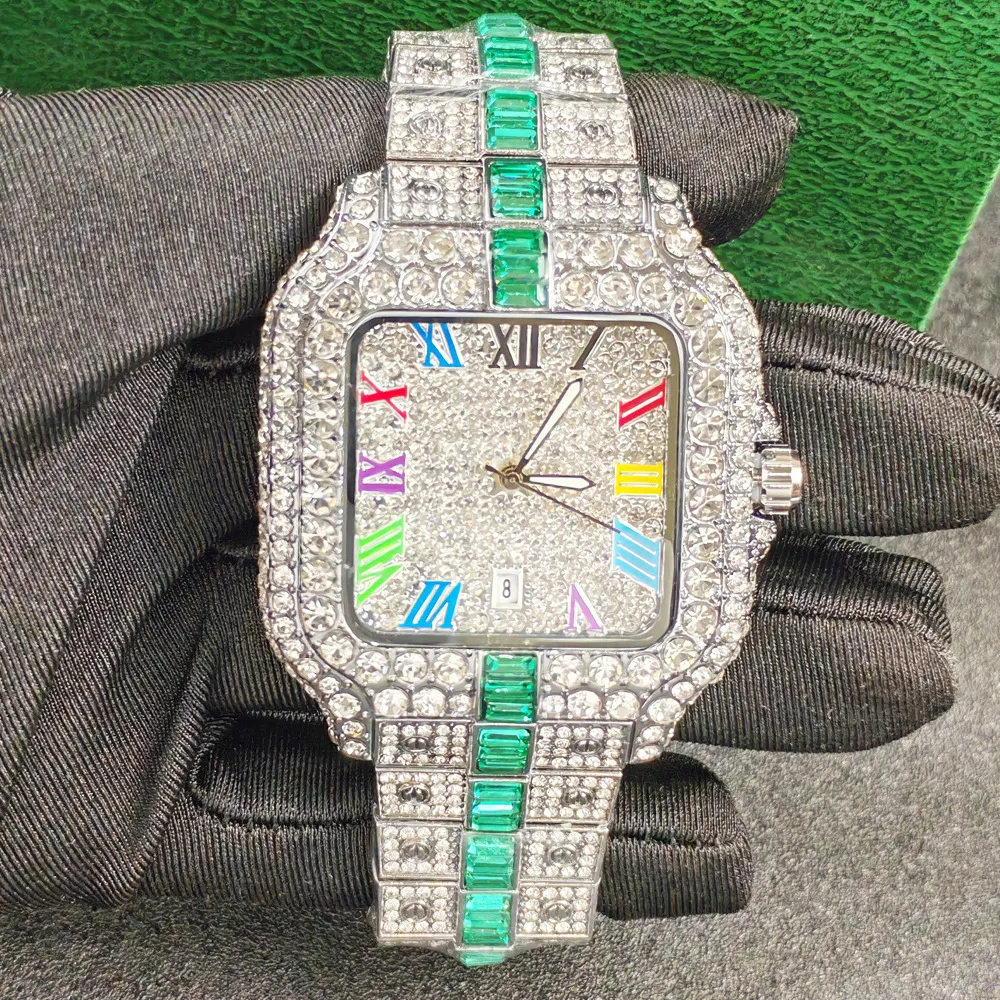 Luxury Diamond Quartz Watch for Men & Women - Iced Out Waterproof Business Fashion Wristwatch - Elegant Jewelry Gift thumbnail 8