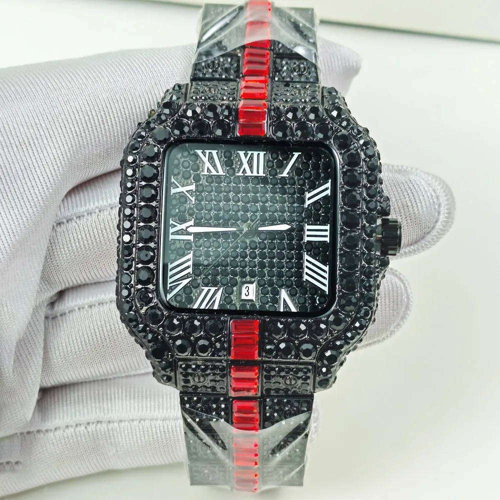 Luxury Diamond Quartz Watch for Men & Women - Iced Out Waterproof Business Fashion Wristwatch - Elegant Jewelry Gift thumbnail 9