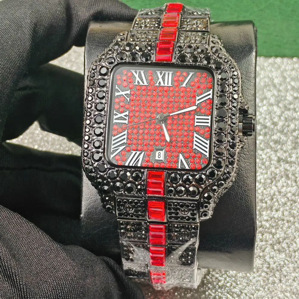 Luxury Diamond Quartz Watch for Men & Women - Iced Out Waterproof Business Fashion Wristwatch - Elegant Jewelry Gift thumbnail 7
