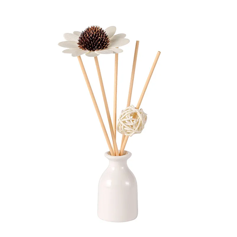 Lavender Essential Oil Diffuser Set - Fireless Aromatherapy with Rattan Reeds & Ceramic Holder - Wholesale Customizable Perfume Diffuser for Home Fragrance thumbnail 5