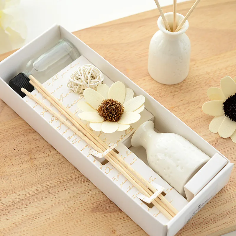 Lavender Essential Oil Diffuser Set - Fireless Aromatherapy with Rattan Reeds & Ceramic Holder - Wholesale Customizable Perfume Diffuser for Home Fragrance thumbnail 1