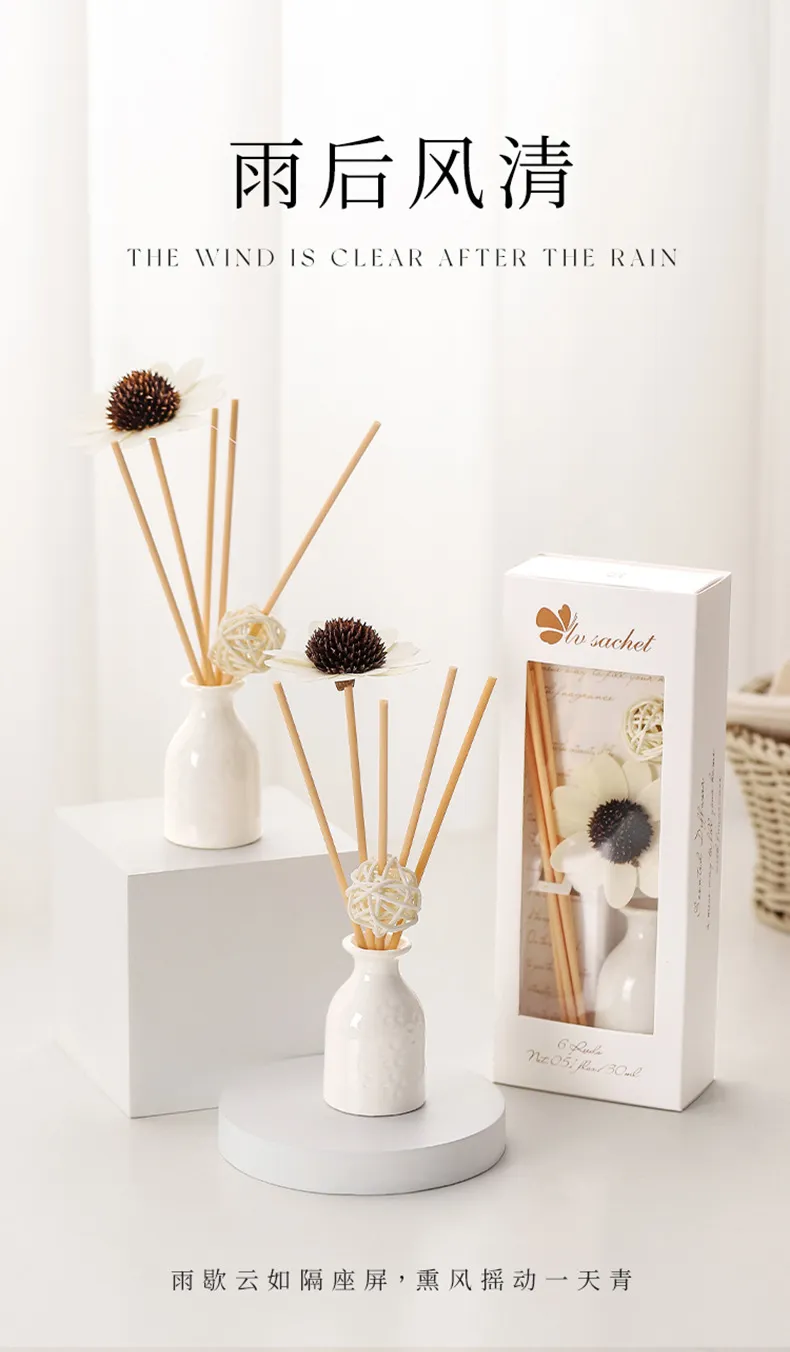 Lavender Essential Oil Diffuser Set - Fireless Aromatherapy with Rattan Reeds & Ceramic Holder - Wholesale Customizable Perfume Diffuser for Home Fragrance showcase 18
