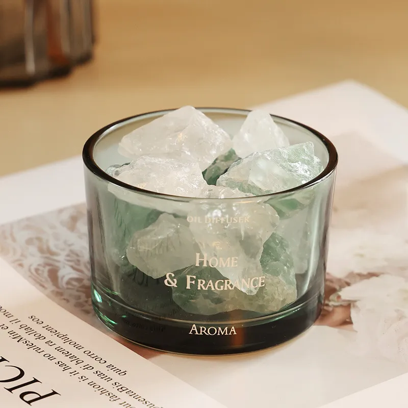 Aroma Stone Diffuser Set - Fireless Aromatherapy Essential Oil Diffuser for Home, Bedroom, Office - Sparkling Ornament with Dried Flowers - Unique Gift thumbnail 6