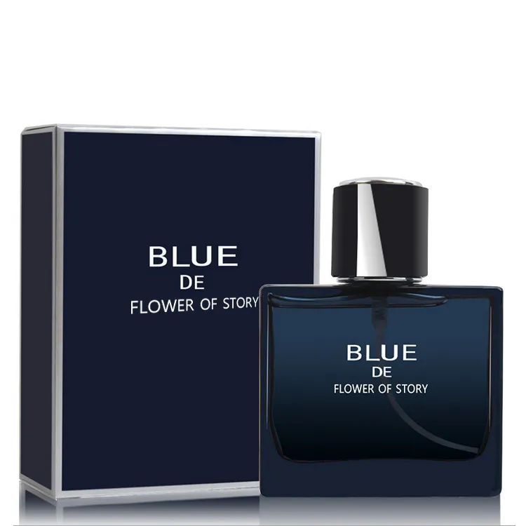 Men's Cologne Blue Perfume - Flower Story Marine Fragrance, Elegant Long-Lasting Scent, 50ml - Perfect Gift for Him thumbnail 4