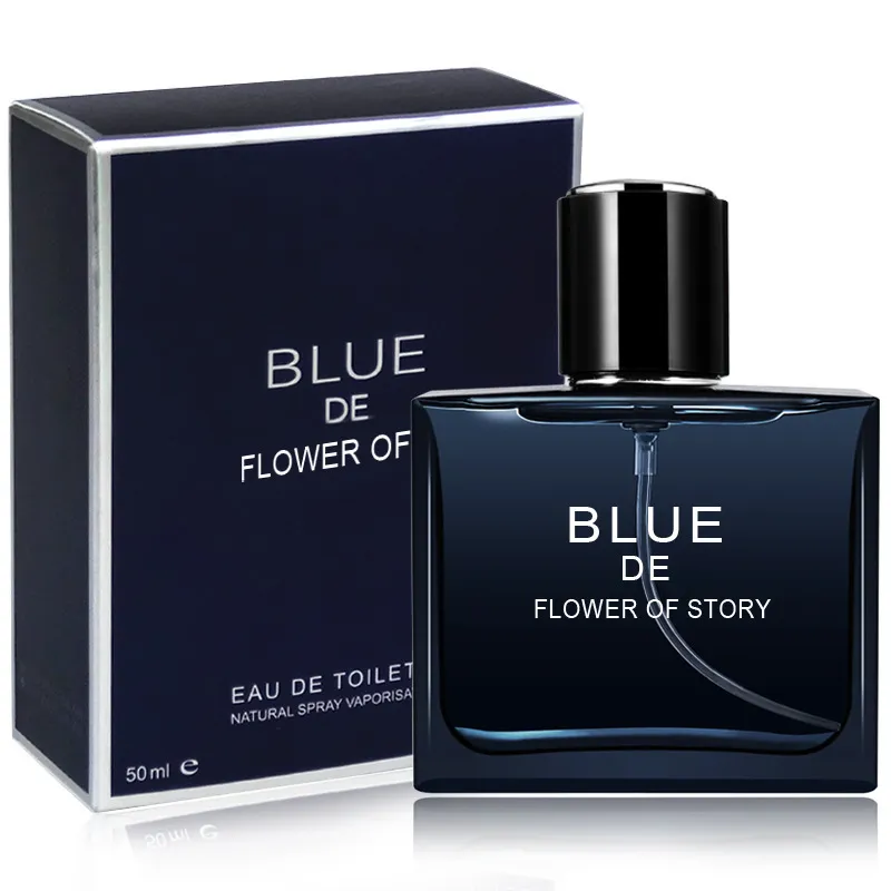 Men's Cologne Blue Perfume - Flower Story Marine Fragrance, Elegant Long-Lasting Scent, 50ml - Perfect Gift for Him thumbnail 7