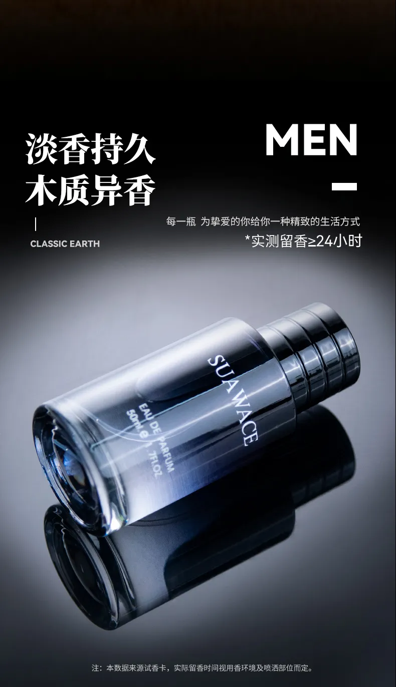 HIYES Wild Men's Cologne - Long Lasting Light Fragrance with Marine & Wooden Notes - Fresh Natural Scent for Daily Wear - Wholesale Available showcase 3