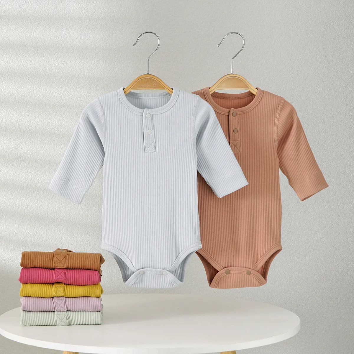 Baby Wrap Swaddle Blanket Fart Clothes Long Sleeve Spring Autumn Newborn Baby Pajamas Triangle Harper Climbing Clothes Outfit Set showcase 3