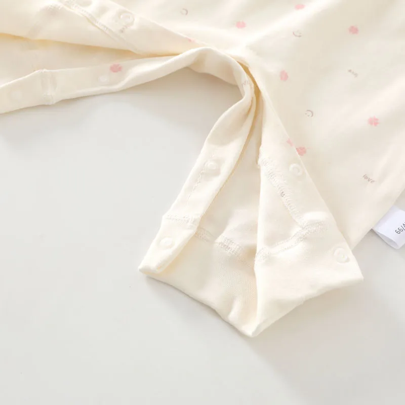 Baby Pajamas Set Spring Autumn Newborn Cotton High Waist Belly Protection Pants Crotch Can Be Opened Sleepwear Infant Clothes showcase 10