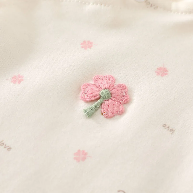 Baby Pajamas Set Spring Autumn Newborn Cotton High Waist Belly Protection Pants Crotch Can Be Opened Sleepwear Infant Clothes showcase 6