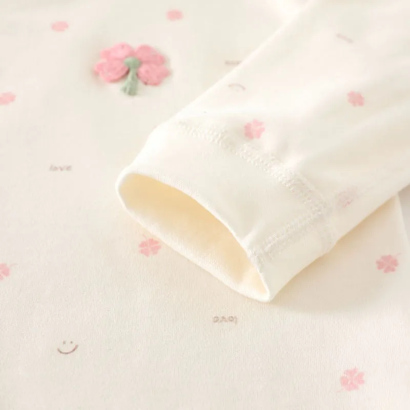 Baby Pajamas Set Spring Autumn Newborn Cotton High Waist Belly Protection Pants Crotch Can Be Opened Sleepwear Infant Clothes thumbnail 4
