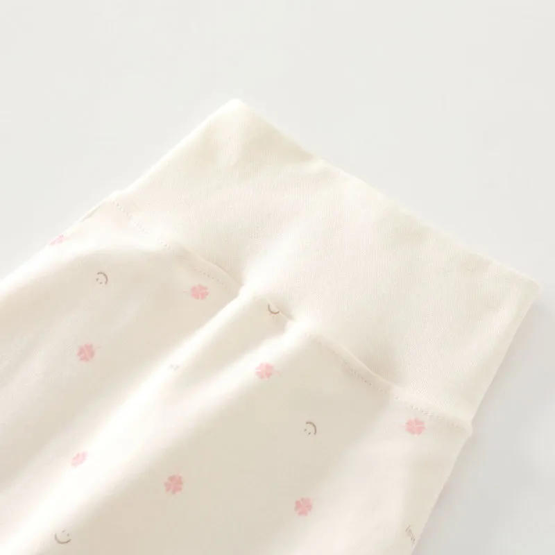 Baby Pajamas Set Spring Autumn Newborn Cotton High Waist Belly Protection Pants Crotch Can Be Opened Sleepwear Infant Clothes showcase 9