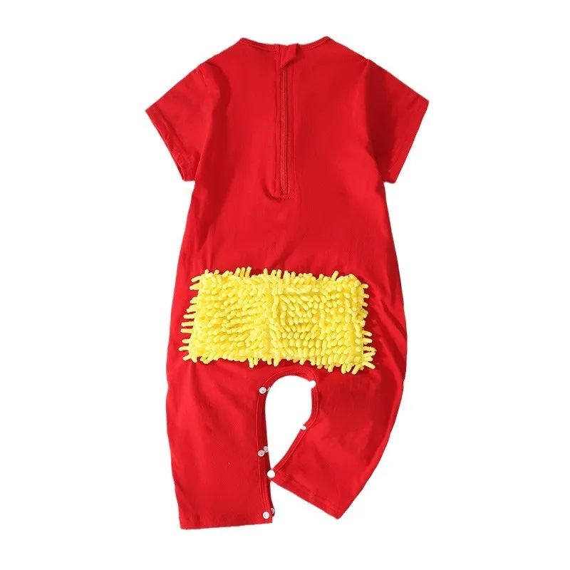 Baby Mop Jumpsuit - Infant Crawling Suit for Cleaning Floors - Anti-Dirt One-Piece Cleaning Tool - Comfortable and Practical Baby Clothes thumbnail 5