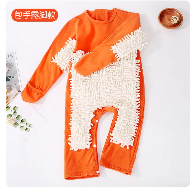 Baby Mop Jumpsuit - Infant Crawling Suit for Cleaning Floors - Anti-Dirt One-Piece Cleaning Tool - Comfortable and Practical Baby Clothes showcase 12