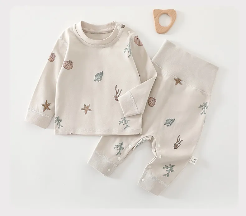 Baby Pajamas Set - High Waist, Pure Cotton, Spring/Fall, Long Pants, Warm Underwear for Boys & Girls showcase 20