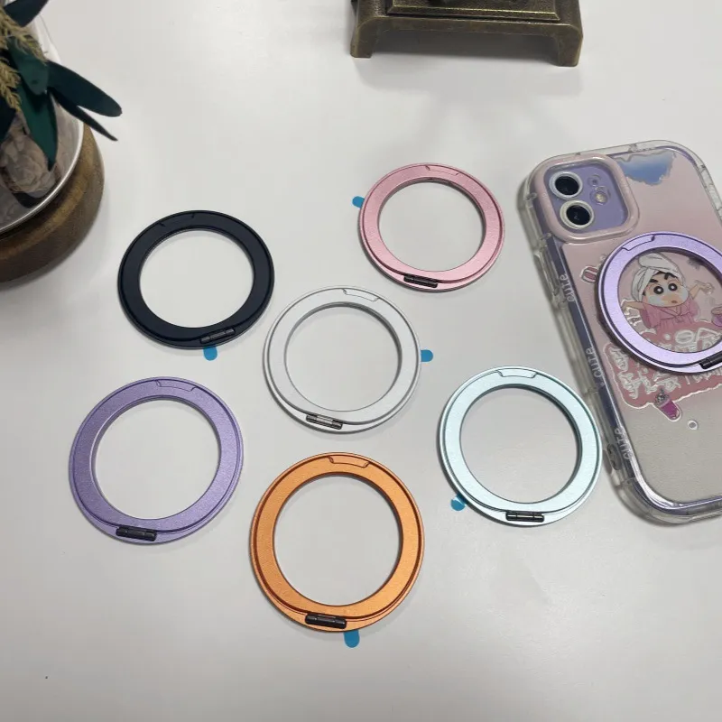 Magnetic Phone Ring Holder 360° Rotating Finger Grip Stand - Ultra-Thin Adhesive Back - Universal Phone Mount for Car, Desk, Home showcase 7