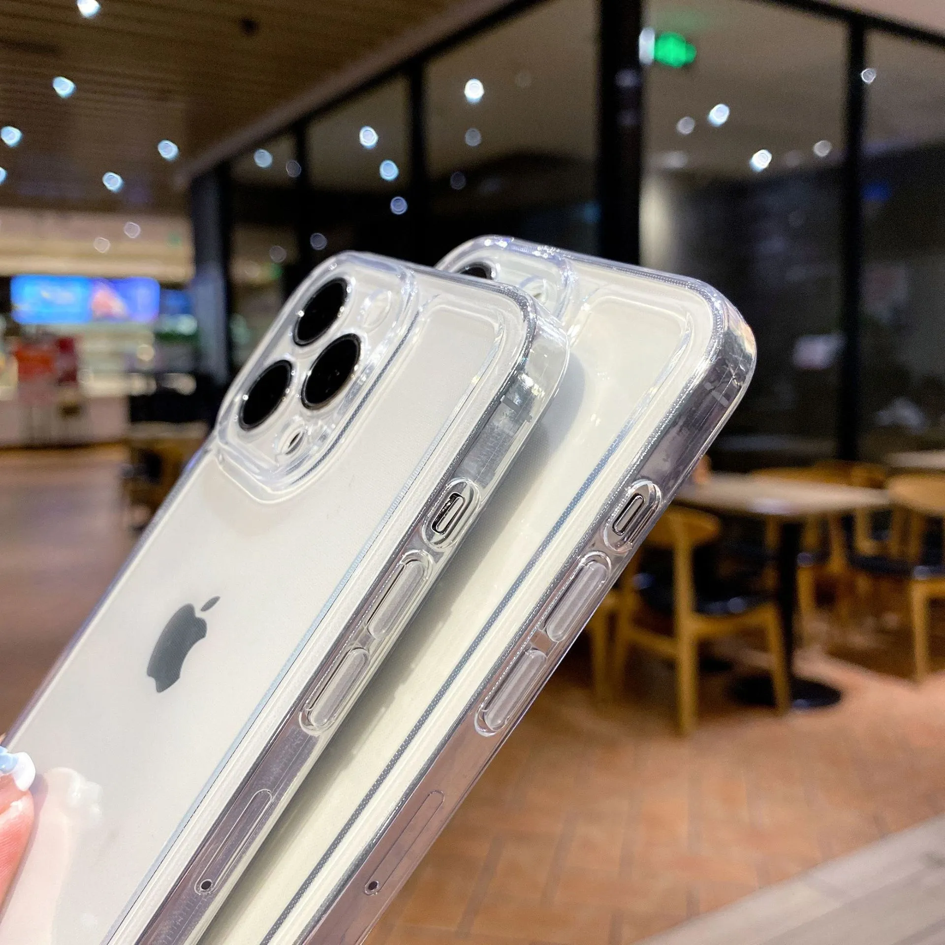 iPhone 15/16/17 Pro Max Transparent TPU Case, Anti-Fall Shockproof Protective Cover, Slim Fit, Clear Design, All-Inclusive Protection for Apple iPhones thumbnail 4
