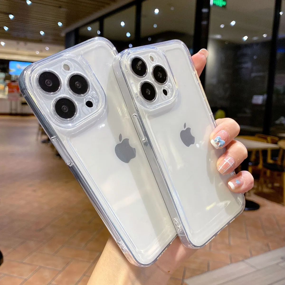 iPhone 15/16/17 Pro Max Transparent TPU Case, Anti-Fall Shockproof Protective Cover, Slim Fit, Clear Design, All-Inclusive Protection for Apple iPhones showcase 1