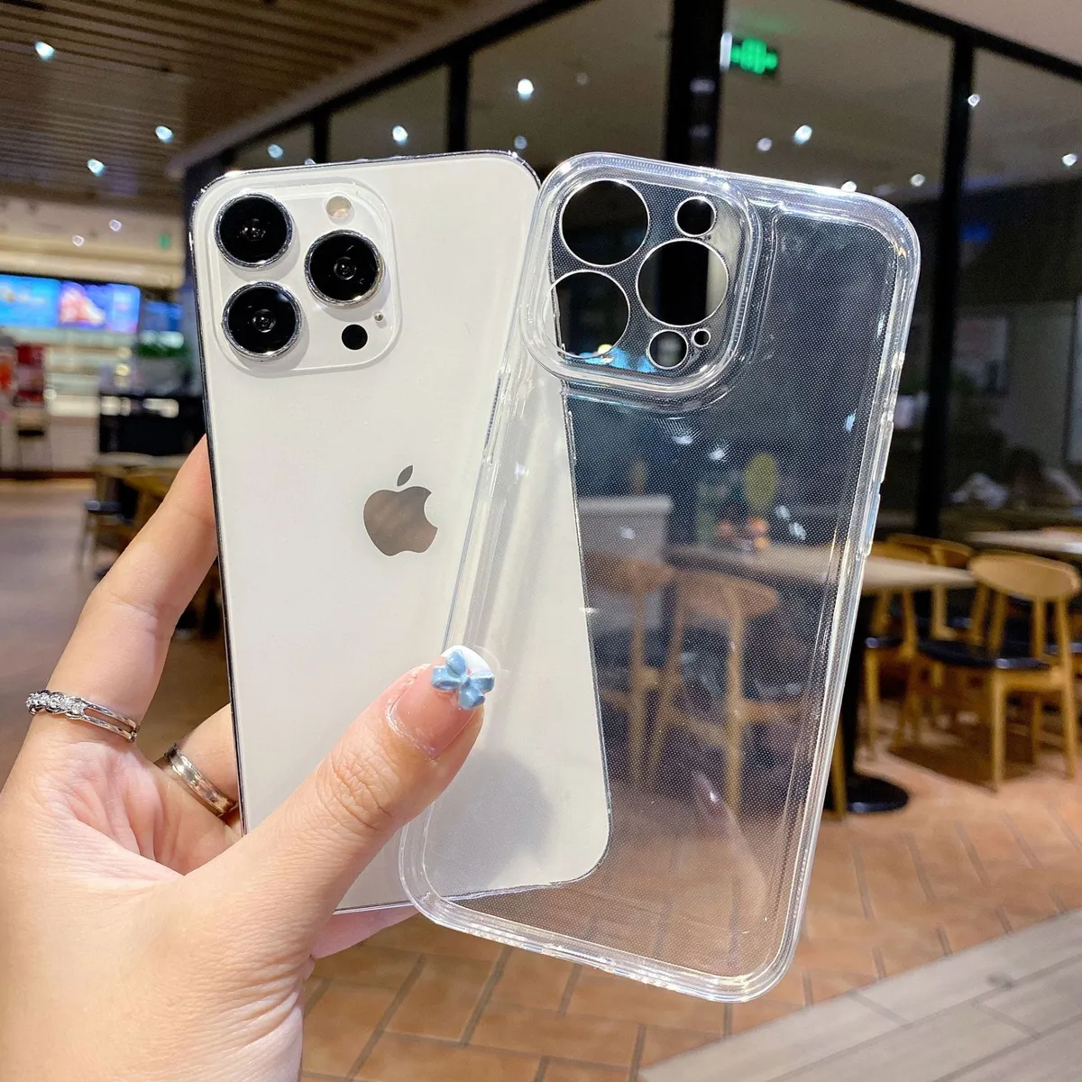 iPhone 15/16/17 Pro Max Transparent TPU Case, Anti-Fall Shockproof Protective Cover, Slim Fit, Clear Design, All-Inclusive Protection for Apple iPhones showcase 3
