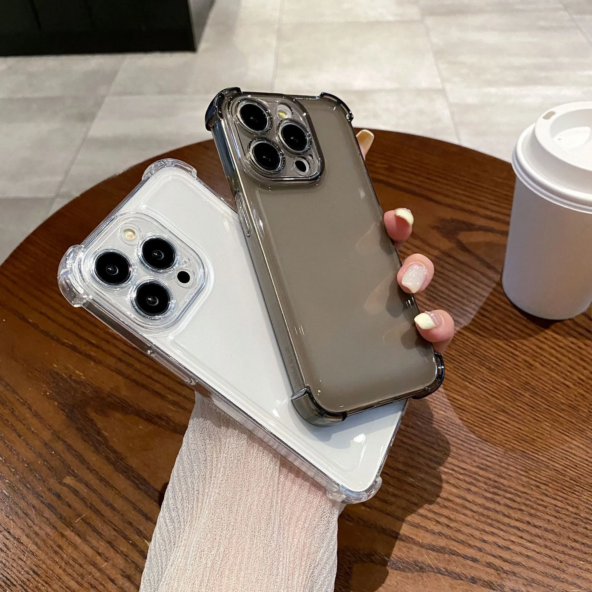 iPhone 15 Pro Max/16/16E/17 Transparent Phone Case: Shockproof, Airbag Corners, Protective Space Shell for Apple iPhones thumbnail 3