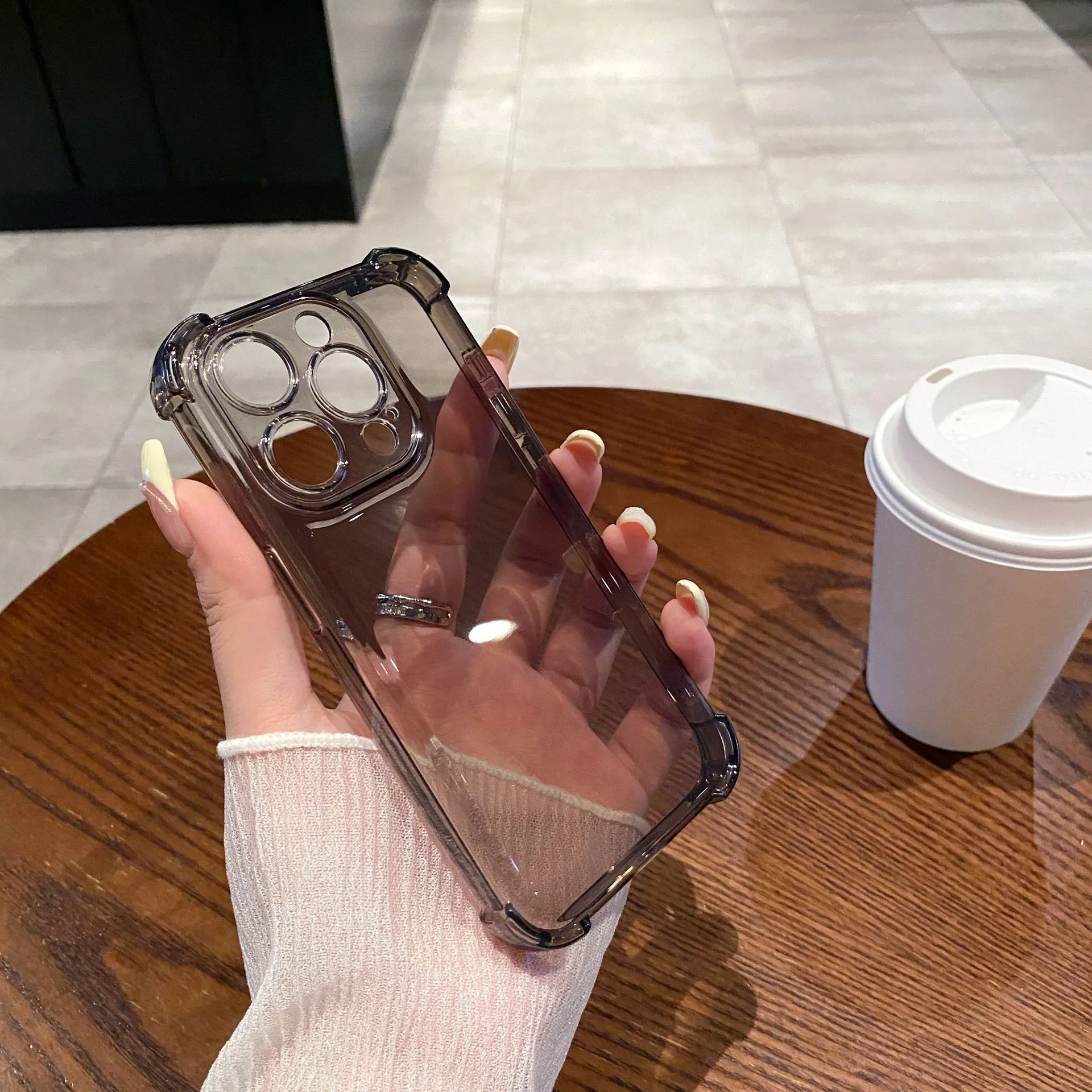 iPhone 15 Pro Max/16/16E/17 Transparent Phone Case: Shockproof, Airbag Corners, Protective Space Shell for Apple iPhones thumbnail 6