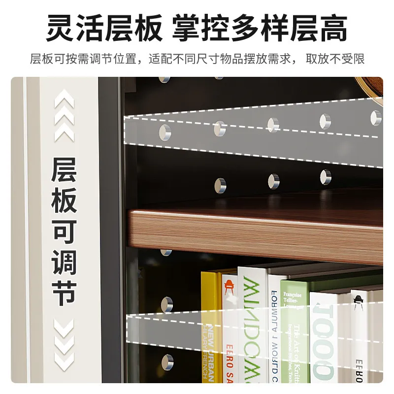 Desktop Storage Rack Bookshelf Organizer - Adjustable Hole Board Desk Shelf for Students, Home, and Office - Computer Desk Finishing Rack - Layered Design thumbnail 4
