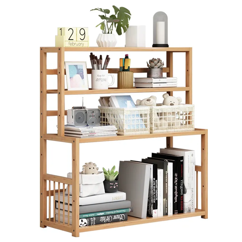 Desktop Bookshelf Organizer - Simple Student Book Storage Rack for Home Office, Dormitory, Children's Books - Small Bookcase for Desk thumbnail 5