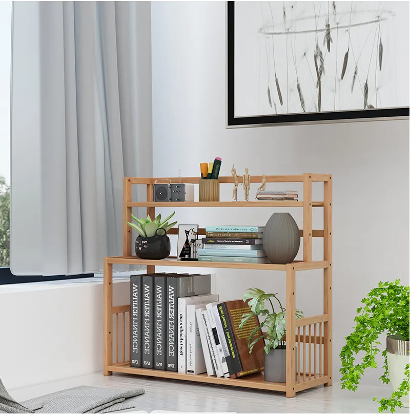 Desktop Bookshelf Organizer - Simple Student Book Storage Rack for Home Office, Dormitory, Children's Books - Small Bookcase for Desk showcase 4