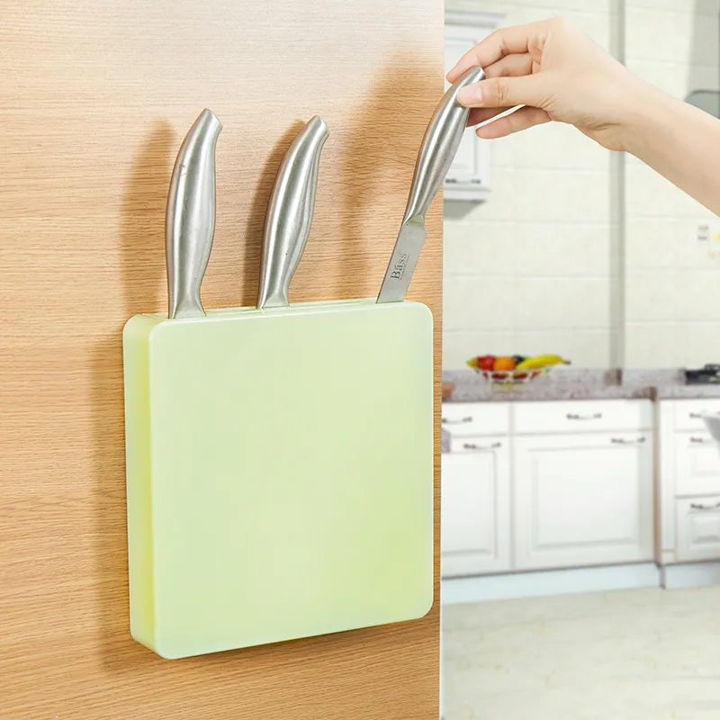 Wall Mounted Kitchen Knife Holder Organizer - Stainless Steel Knife Rack Storage Shelf for Knives, Utensils, and Kitchen Supplies - Space Saving Design thumbnail 4