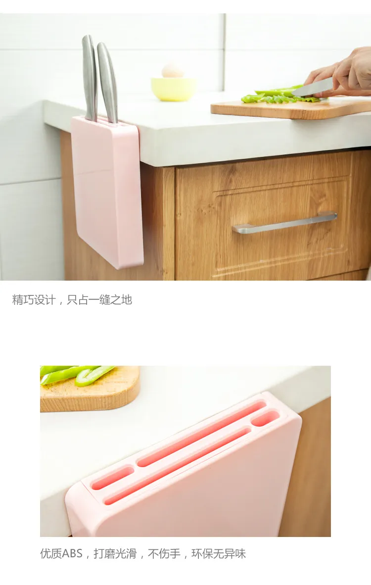 Wall Mounted Kitchen Knife Holder Organizer - Stainless Steel Knife Rack Storage Shelf for Knives, Utensils, and Kitchen Supplies - Space Saving Design showcase 3