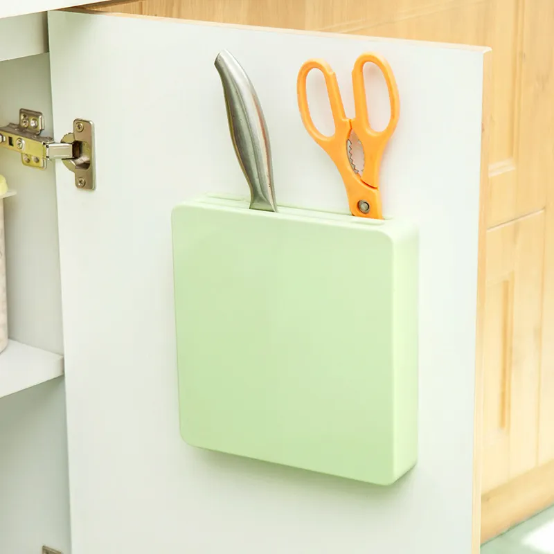 Wall Mounted Kitchen Knife Holder Organizer - Stainless Steel Knife Rack Storage Shelf for Knives, Utensils, and Kitchen Supplies - Space Saving Design thumbnail 1