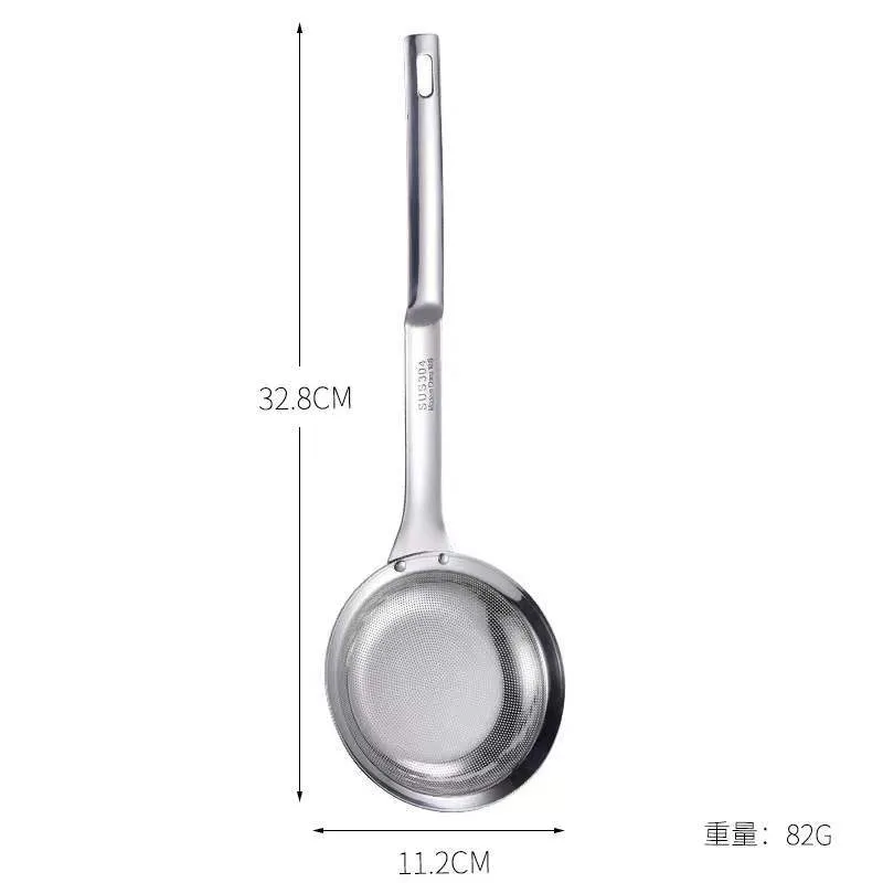 Stainless Steel Oil Strainer Spoon - 304 Grade Kitchen Skimmer Ladle for Removing Oil Residue and Foam - Hanging Design for Easy Storage thumbnail 7